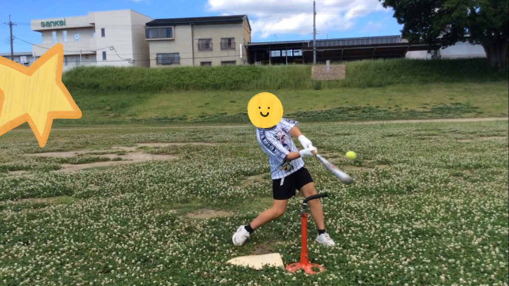 オーストラリア在住の小学4年生の野球体験レッスンの様子